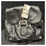 Tribeca Black Backpack B Makowsky Genuine Leather