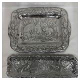 Arthur Court Cast Aluminum Rabbit Bunny Serving Pl