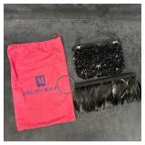 Lot of Two Black Evening Bags Sequin Beaded Handba