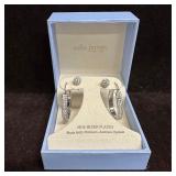 Sofia James New York Silver-Plated Crystal Hoop Ea