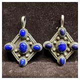Nepali Style Lapis Lazuli Blue Gemstone Pendant Se