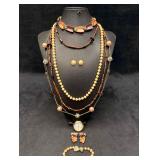 8pc Spiced Chai Mixed Costume Jewelry Lot