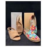 Franco Sarto Suede Sandals and Mossimo Tropical Es