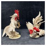 Goebel 1970 Fighting Rooster White Cockerel Chicke
