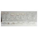 7 German Gold Trim Crystal Clear Industries Flute