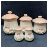 Arnels Ceramic Canisters and Salt and Pepper Shake