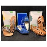 Earth Origins Brown and Snake Print Sandals with W