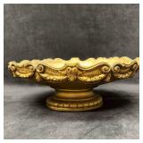Terracotta Decorative Gold Brushed Footed Bowl Urn