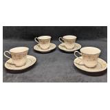 4 Retired Noritake Blossom Time Footed Cup & Sauce