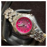 Fossil Blue AM-3666 Pink Dial Women's Watch