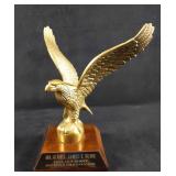 Vintage Brass Eagle Centerpiece Award