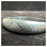 Thai 925 Sterling Silver Etched Chevron Style Desi