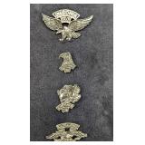 4 Silver Tone 1990 Bike Week Laconia Pinback Pins