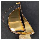 Small Brass Sailing Ship Similiar To Demott B