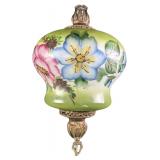 Vintage Handpainted Glass Floral Lamp