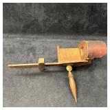 Antique Wooden Stereoscope Viewer with Brass Hardw