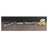 4 Hallmark & AVON Train Christmas Ornaments