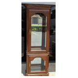 Tall Wood And Glass Curio Cabinet