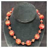 Venetian Murano Lamp Work Art Glass Fiorato Bead F