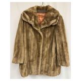 ILGWU Mink Faux Fur Coat Jacket Union Made in the