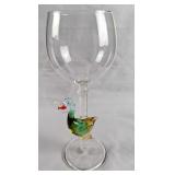 Hand-blown Wine Glass With Pelican Stem