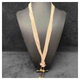 Murano Venetian Lamp Work Glass Bead Black Floral