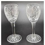 2 Retired Glass American Cut Vega Cordial Glasses