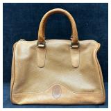 UNISA Tan Leather Satchel Handbag with Detachable