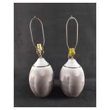 Two Vintage Ceramic 1980s Style Lamps Lot Of Two