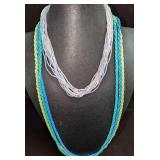 3 Long Nolan Miller Colorful Bead &  Multi-Strand