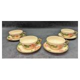 4 Retired Franciscan Desert Rose Flat Cup & Saucer