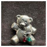 Teddy Bear Christmas Holiday Theme Sterling Silver