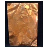 Tin Abstract Engraving Embossed With Copper