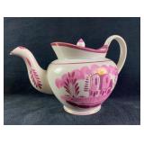 Antique Early Sunderland Pink Lustreware Teapot