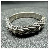 14k Gold Half Chain Ring