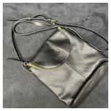 American Leather Co. Black Pebbled Leather Crossbo