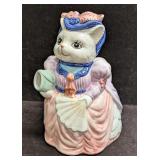 Vintage Ceramic Victorian Dressed Kitty Teapot