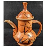 Asian Style Glazed Earthenware Teapot
