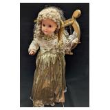 Vintage Eegee Animated Full Size Angel Harpist