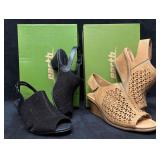 Earth Peep Toe Mid Heel and Wedge Sandals Bundle