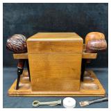 Decatur Industries Wooden Pipe Stand Holder Box wi