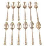 12 Vintage King Cedric Silver Plate Spoons