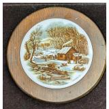 Vintage A Home In The Wilderness Wood Tile Trivet