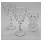 2 Pailmes Cordial Glasses And Glass Toothpick Hold
