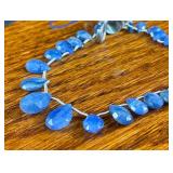 String of Natural Teardrop Sapphire Beads