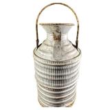 Rustic Vintage Galvanized Metal Milk Can