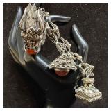 Natural Stone Dragon Book Trinket Box Fob Charm 80