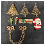 Holiday Christmas Tree Gift Santa Candy Cane Ribbo