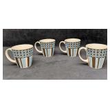 4 Jonathan Alder Circles And Stripes Mugs