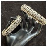 Milor Italy Sterling Silver 925 Wide Puffy Tennis